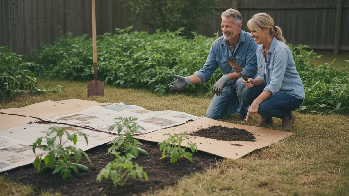 Cartone in giardino a marzo: il segreto per non zappare più la terra